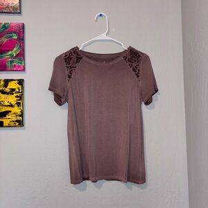 American Eagle Outfitters Mauve Short Sleeve Top